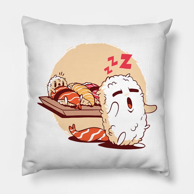 Sleep Walking Sushi Pillow by madeinchorley