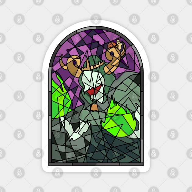 Stained Glass Lich Magnet by gkillerb