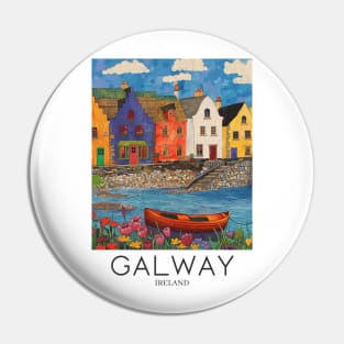 A Pop Art Travel Print of Galway - Ireland Pin