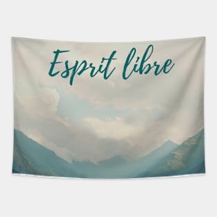 Free Spirit - French word themed Tapestry