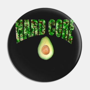 Camouflage hard core avocado humor / humour slogan army fatigues camo Pin