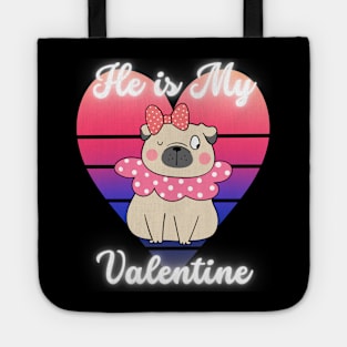 Valentines Gift He is My Valentine Tote