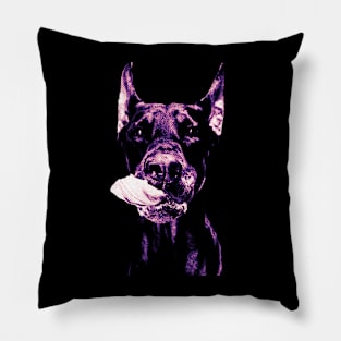 Cute doberman expression Pillow