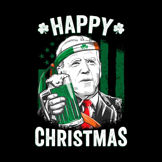 Happy Christmas Funny Leprechaun Biden St Patricks Day by petemphasis