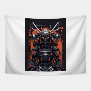 robot ninja streetwear t-shirt design Tapestry