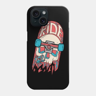 Skull ride red Phone Case