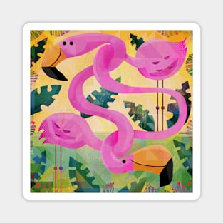 Flamingos! Magnet