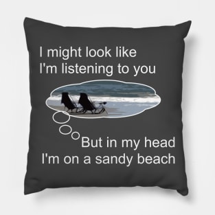 Lispe In my head I'm on a sandy beach Pillow