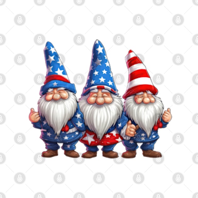 4th of July Gnomes #1 by Chromatic Fusion Studio