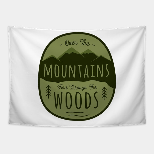 Over the mountains and through the woods Tapestry by inspiringtee