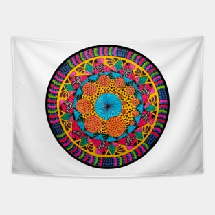 Handmade Colorful mandala drawing art Tapestry