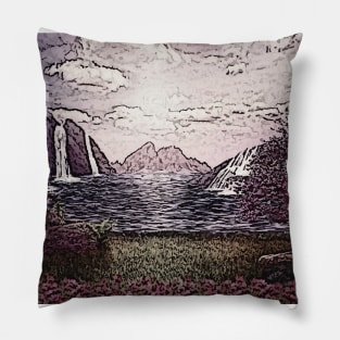 Lilac Valley Painting Pillow