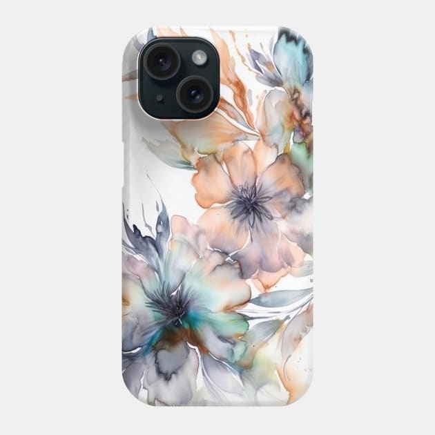 Watercolor and Ink florals3 Phone Case by redwitchart