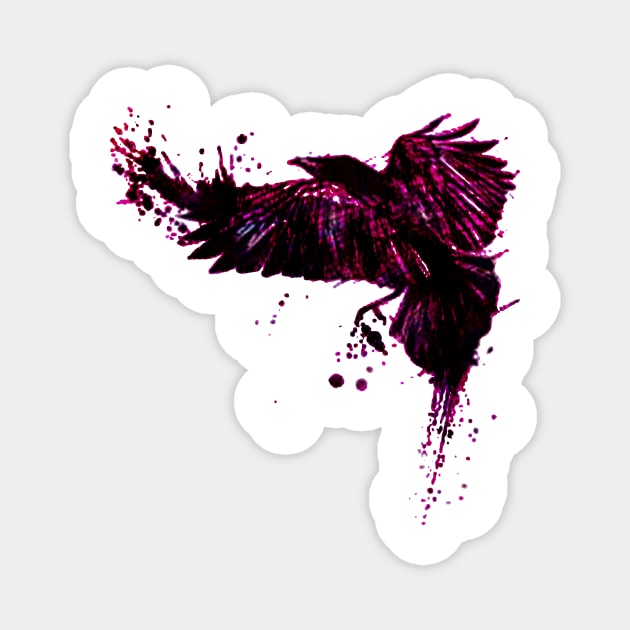 Crow Animal Design- Pink Magnet by StylishTayla
