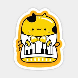 yellow cat pianist profession Magnet