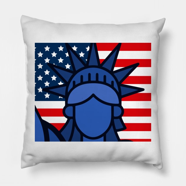 Statue Of Liberty Pillow by timegraf