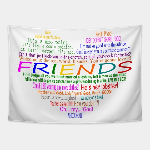 Friends TV Quotes Heart - Friends Tv Show - Tapestry