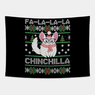 Chinchilla Christmas Ugly For Chinchilla Lovers Tapestry