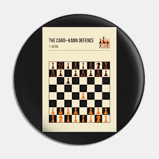 Chess The Caro Kann Defence Minimalistic Book Cover Art Pin