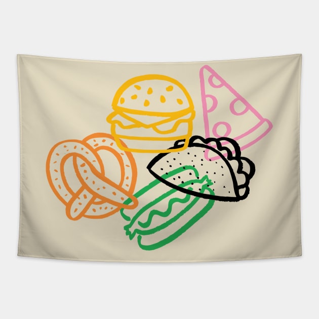 Snacktime Tapestry by Megan Roy