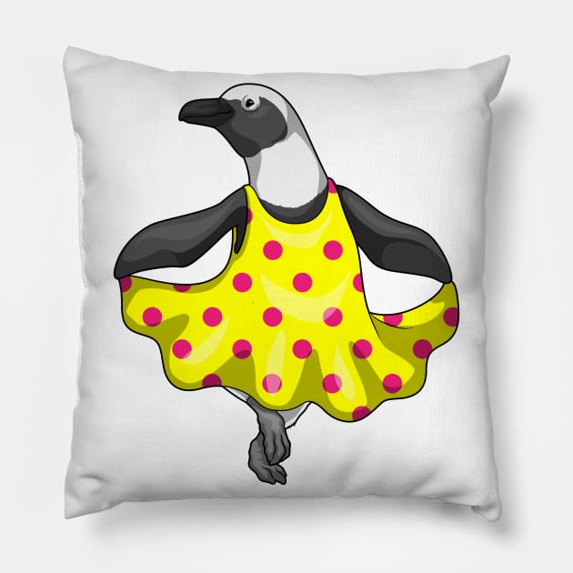 Penguin Polka Dots Dress Pillow by Markus Schnabel