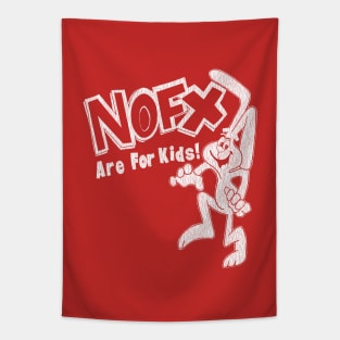 90s nofx are for kids white Tapestry