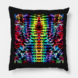 Rainbow Tie Dye Stripe Pillow