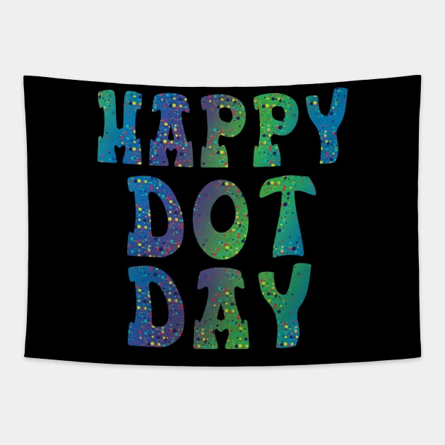 Happy International Dot Day 2023 September 15th Polka Dot Tapestry by The Design Catalyst