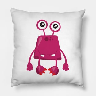 Cute Monster, Pink Monster, Funny Monster, Silly Pillow