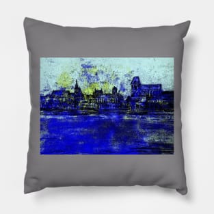 Blue City Pillow