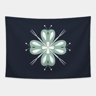 Green butterfly mandala Tapestry