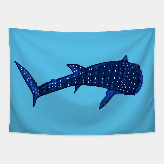 whale shark Tapestry by bruxamagica