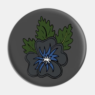 Single moody wild pansy cartoon flower illustration Pin