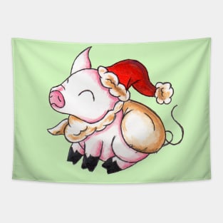 Santa Piggy Tapestry