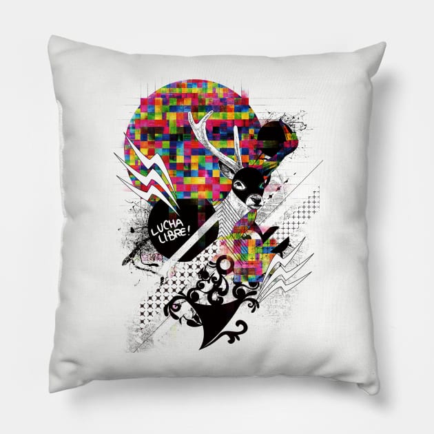 LUCHA LIBRE! Pillow by RK58