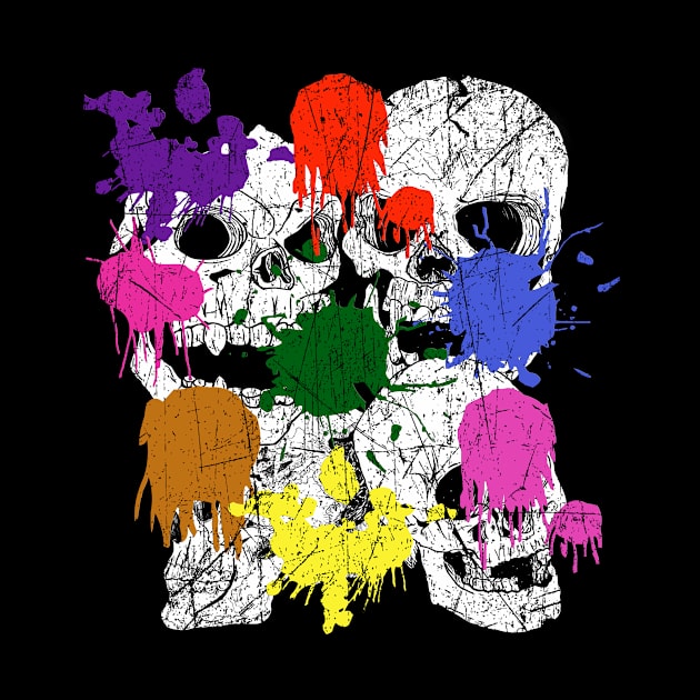 Grunge Skull by Nifty T Shirts