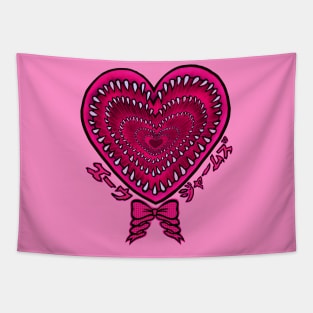 Pinku heart Tapestry