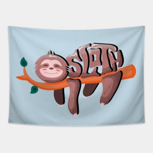 Cute Lazy sloth Tapestry