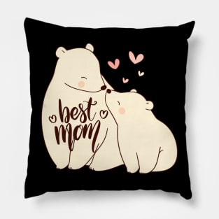 Best Mom, Vintage Bear Pillow