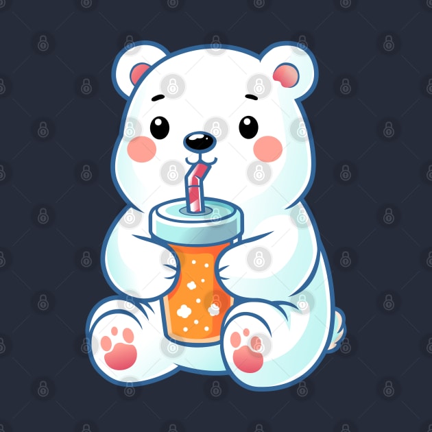 Cute Polar Bear with Softdrink by Arief Uchiha