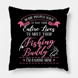 Fishing Mom and Baby Matching T-shirts Gift Pillow