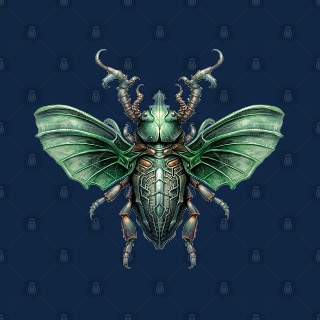 Emerald biomechanical beetle by NATLEX