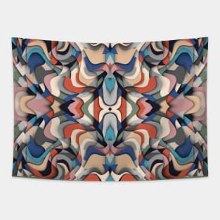 Abstract Liquid Retro Repeated Pattern Tapestry