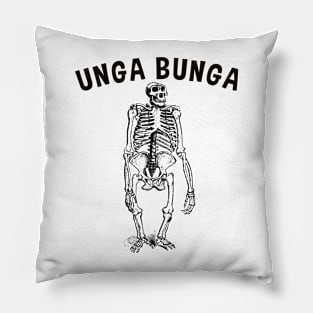 Unga bunga caveman neanderthal skeleton meme Pillow