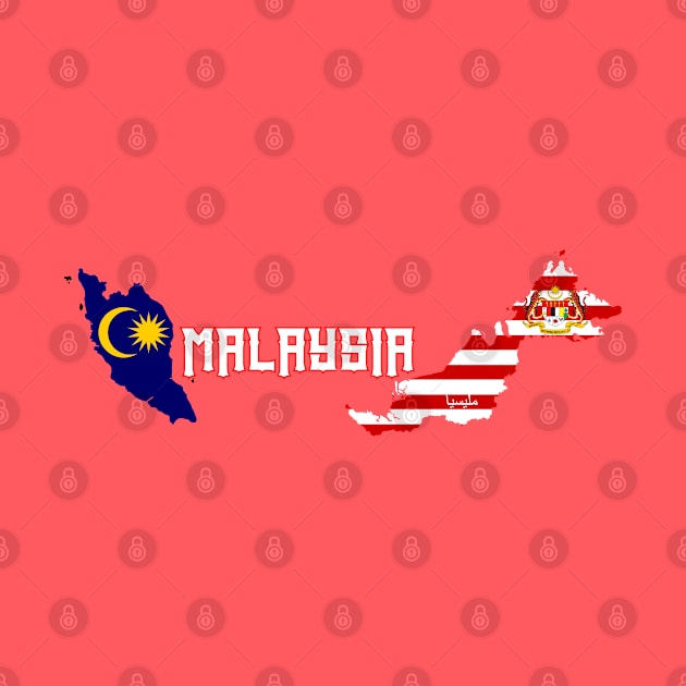 Malaysia flag & map by Travellers