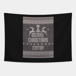 Merry Christmas EDITOR Tapestry