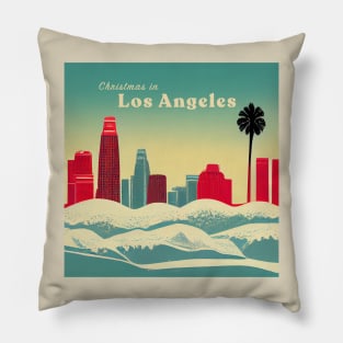 Los Angeles Christmas Pillow