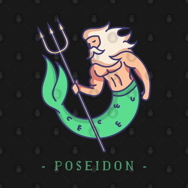 Poseidon Greek Mythology by MimicGaming