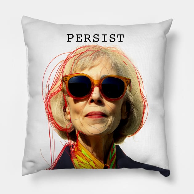 E. Jean Carroll 2: Persist Pillow by Puff Sumo