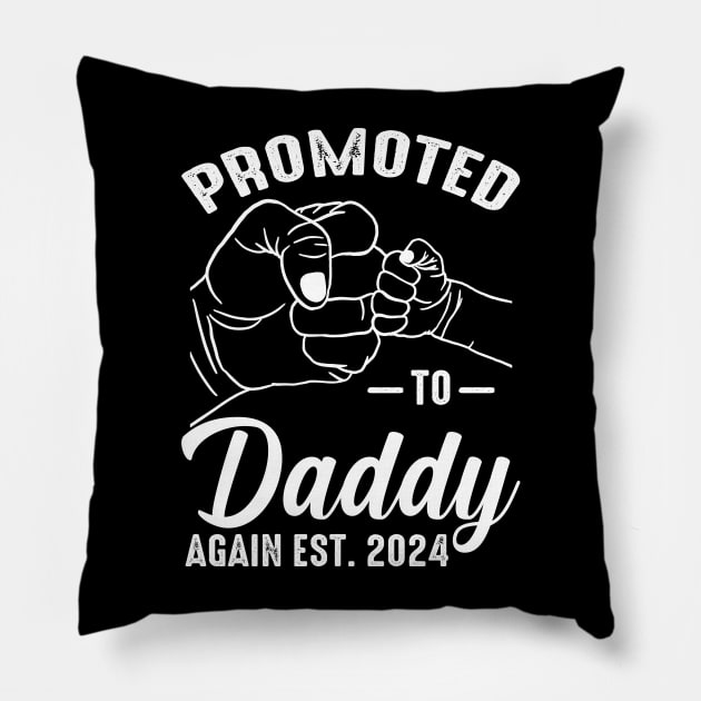 Promoted to Daddy Again 2024 Pillow by eyelashget